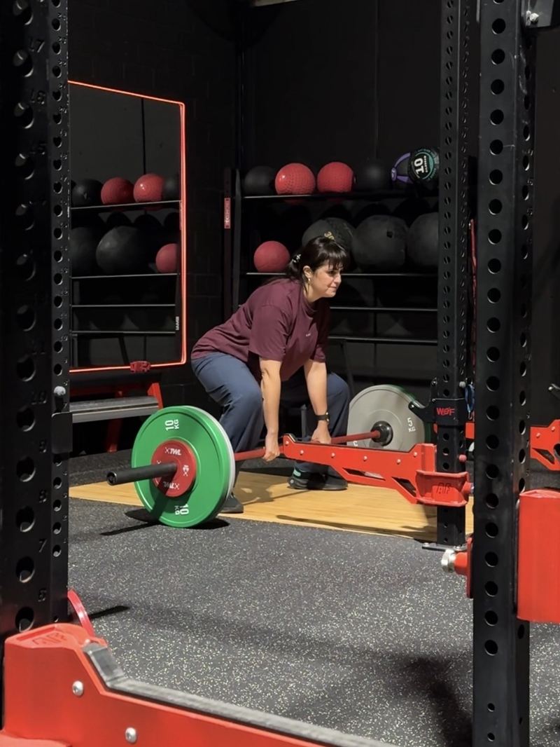 WSF member performing a deadlift in the private studio